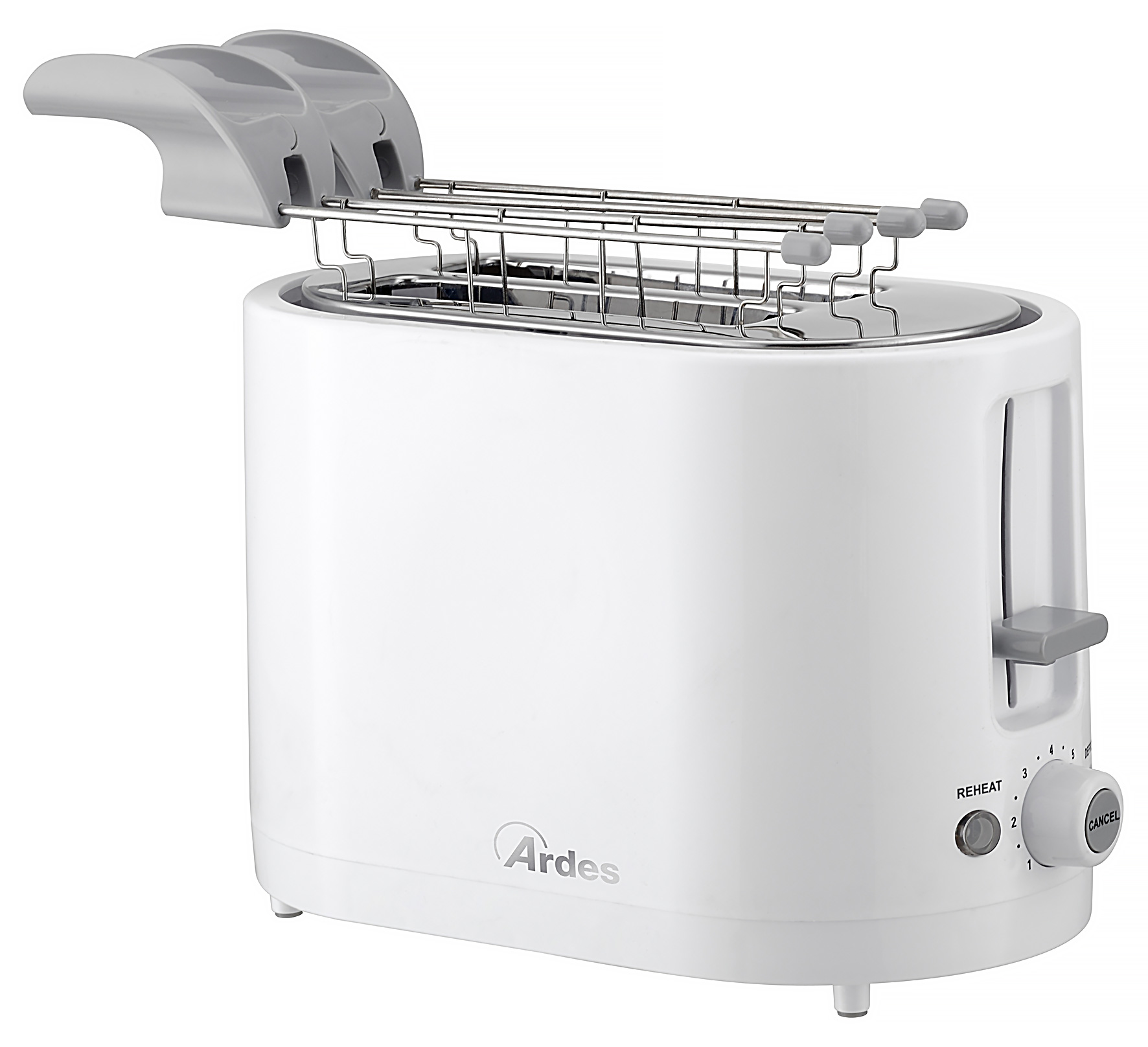 Zangentoaster 650-750W / weiß / Timer / 7 Bräunungsstufen