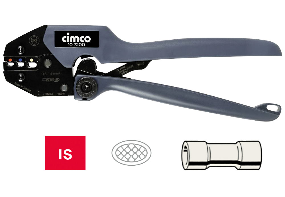 Cimco Crimpzange POWER-CRIMP ISO / Aderendhülsen 6/10/16mm² Vierkant-Pr.