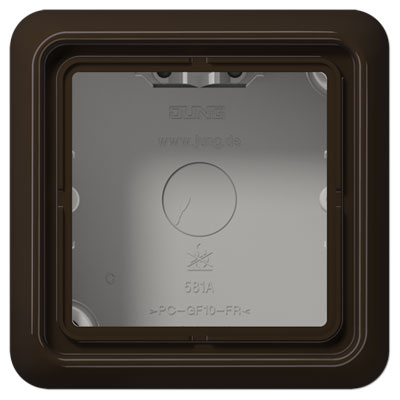 Jung Serie CD AP-Kappe 1fach / Duroplast braun glänzend