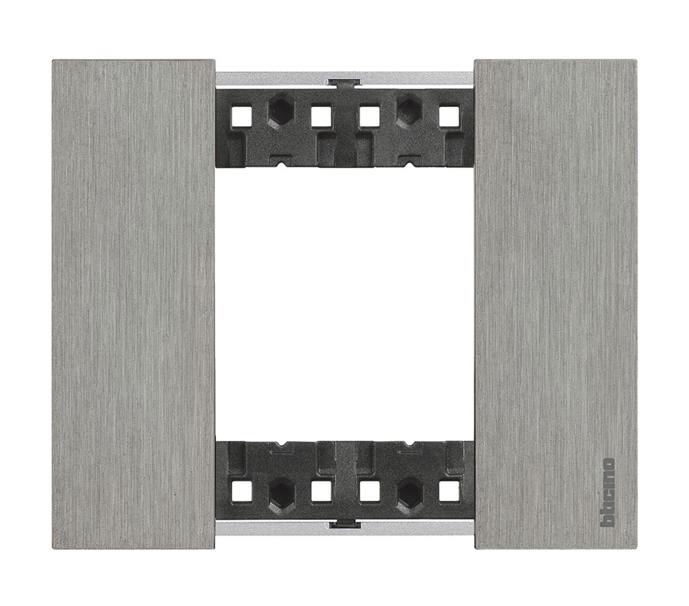 Bticino Living Now Abdeckrahmen / 2-modulig /  Farbausführung Steel
