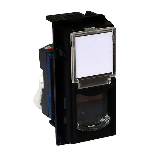 Bticino Living Now 1-modulige UP Datendose Kategorie 6 ungeschirmt Farbe Black