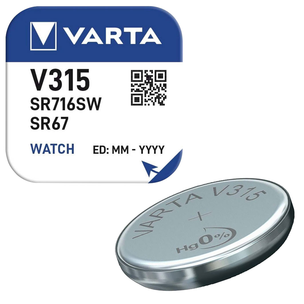 Varta Knopfzelle Silberoxyd / 1,55 V / 23 mAh / SR716SW / SR67 / Art. V315
