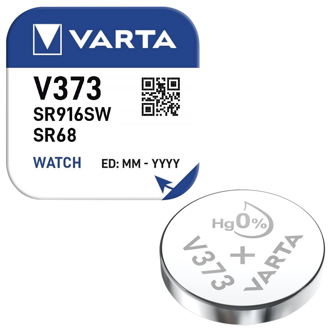 Varta Knopfzelle Silberoxyd / 1,55 V / 28 mAh / SR916SW / 373 / SR68 / Art. V373