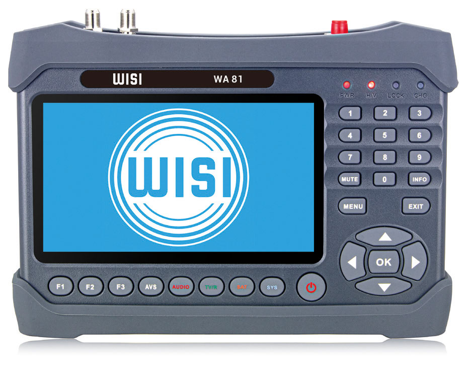WISI Messgerät WA81 / DVB-S2, DVB-T/T2, DVB-C und optische Leistung
