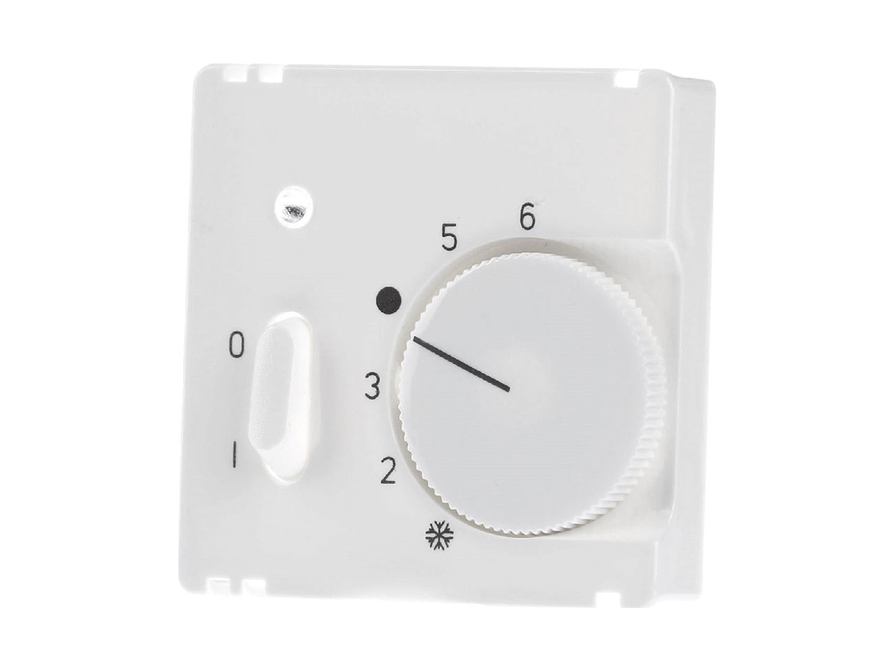 Abdeckung für Raumtemperaturregler 50x50mm / reinweiß glänzend