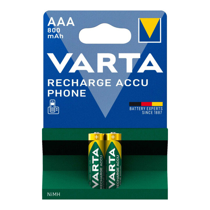 Varta Recharge Akku für Schnurlostelefon HR03 Micro Ni-MH / 1,2V / 800mAh / T398 / V58398