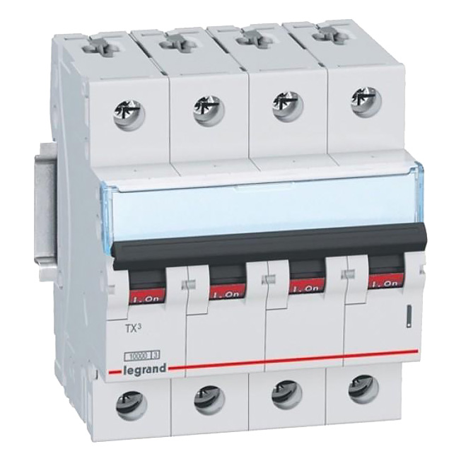 Legrand TX3 Leitungsschutzschalter C-Charakteristik / 16A / 3-polig+N / 10kA / 400VAC / 4TE