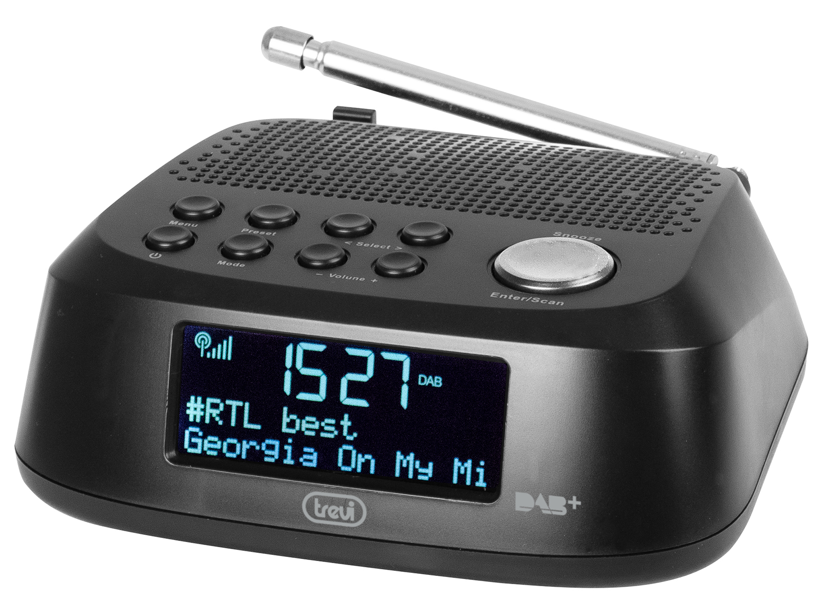 Digitaler Radiowecker RC 80D4 DAB schwarz / DAB DAB+ / UKW / RDS / LED-Display / Schlummerfunktion / Kopfhöreranschluß / Netzbetrieb