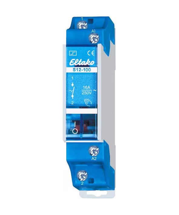Eltako Stromstoßschalter elektromechanisch 12V / 1 Schließer / 16A/250VAC / S12-100-12V