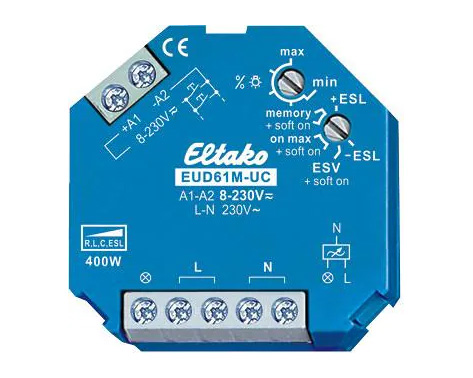 Eltako Multifunktions-Universal-Dimmschalter EUD61M-UC / Power MOSFET bis 400W