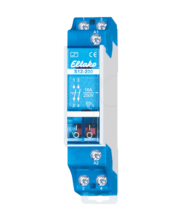 Eltako Stromstoßschalter elektromechanisch 230V / S12-200-230V / 2 Schließer 16A/250V AC