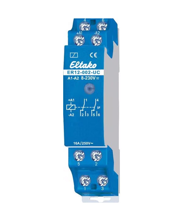 Eltako Schalt- und Steuerrelais elektronisch ER12-002-UC / 2 Wechsler 16A