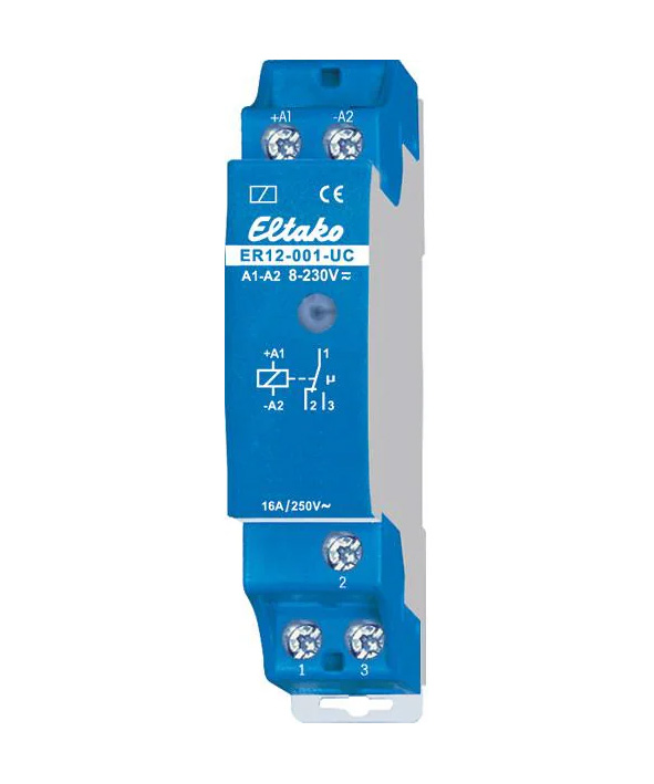 Eltako Schalt- und Steuerrelais elektronisch ER12-001-UC / 1 Wechsler 16A