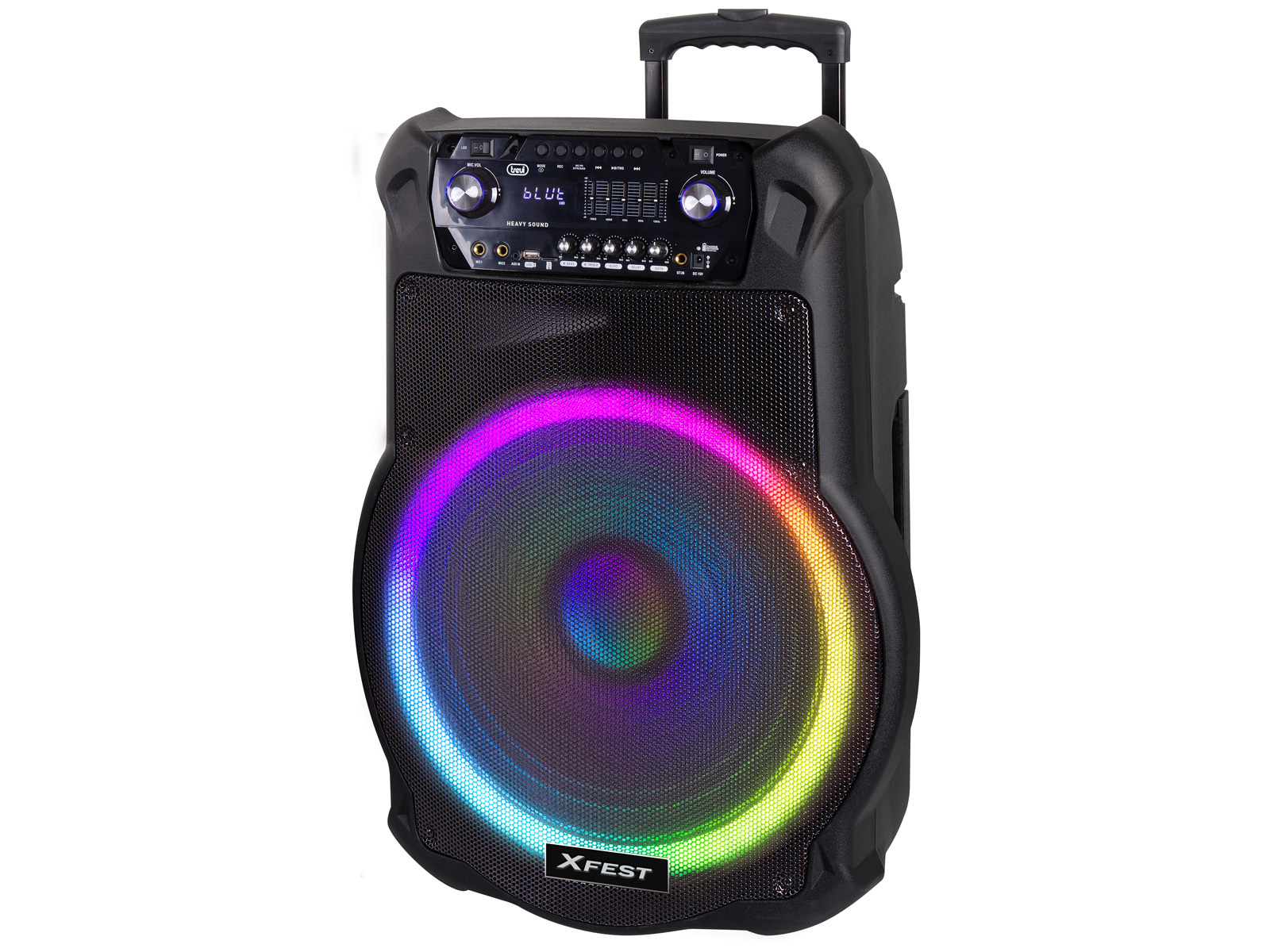 Trevi Party-Lautsprecher XF 1600 KB / 200W / Bluetooth / USB / Trolley / TWS-Funktion / Mikrofon / schwarz