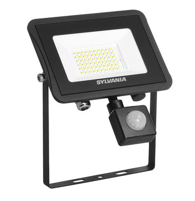 LED Flutlichtstrahler Start Flood IP65 schwarz mit Aluminiumgehäuse und Bewegungsmelder / 5.000lm / 43W / 4.000K / 840 nw
