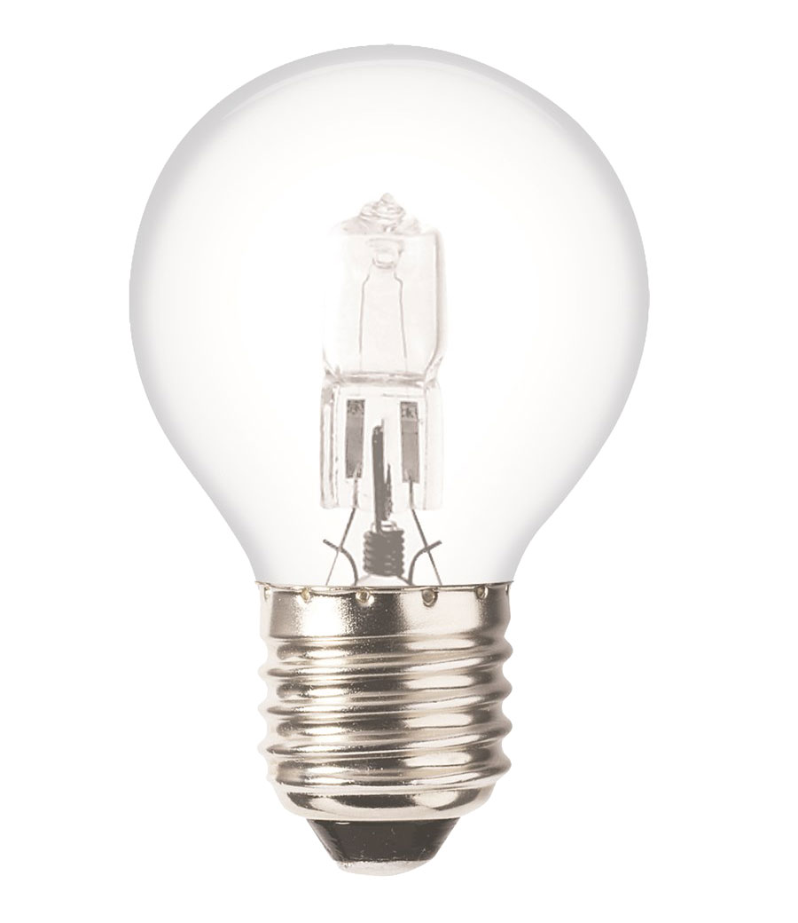 Halogen-Kugellampe Classic Eco Ball SV1 / 370lm / 28W / E27 / 240V / 2.800K ww / klar dimmbar