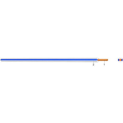 PVC-Aderleitung H05V-K(Ysf)0,75BL / 100 Meter Bund