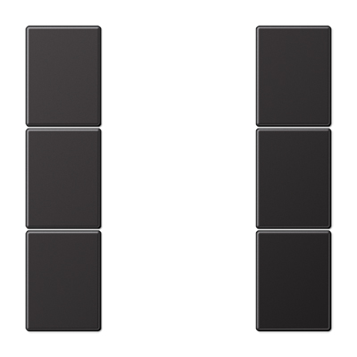 Jung Tastensatz 3fach / F50 / Serie LS / dark lackiertes Aluminium