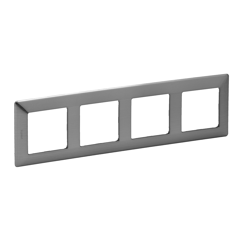 Legrand Valena Life 4-Fach Rahmen Inoxgrau