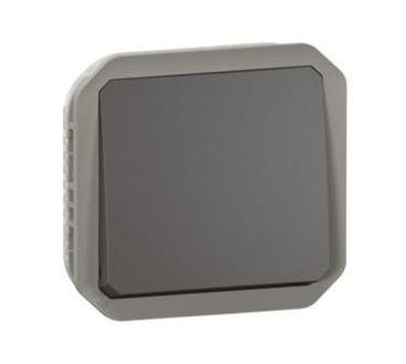 Legrand Plexo New FR-AP-Einsatz Taster 10A / Steckklemmen (SL) / IP55 / anthrazit