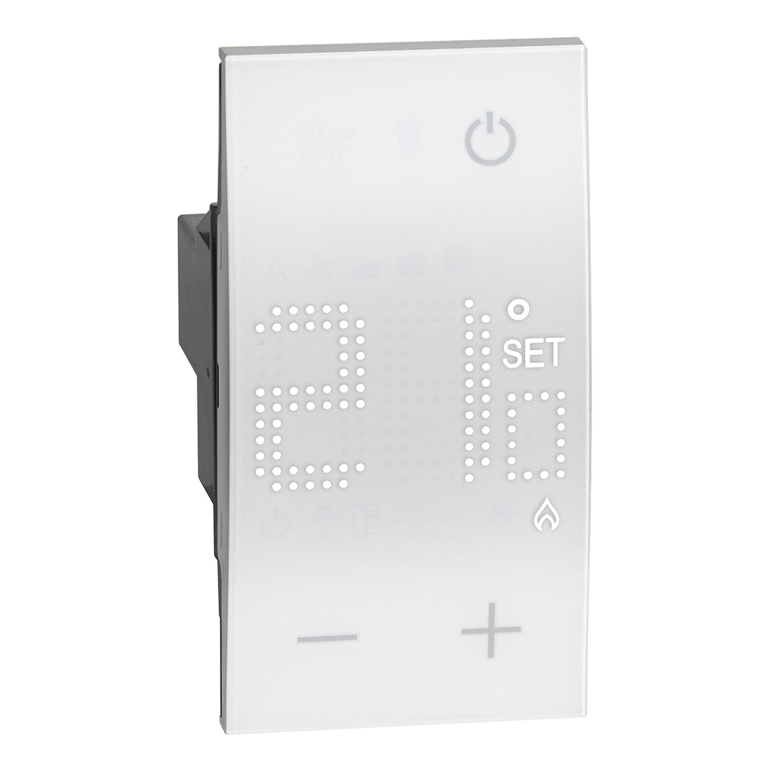 Bticino LivingNow 2-moduliger UP Thermostat mit Display / weiß