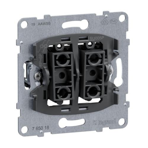 Legrand SEANO Einsatz Doppeltaster mit 2 Wechselkontakten / 10A / Steckklemmen