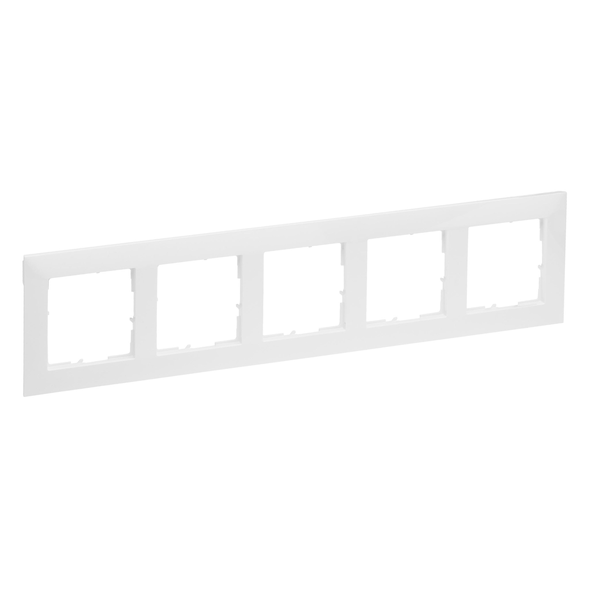 Legrand SEANO Rahmen 5fach / 87 x 372 mm / ultraweiß glänzend