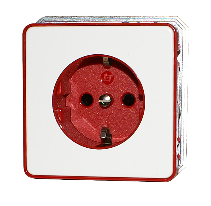 Scala Schuko-Steckdose + KS Slk rot 69122  