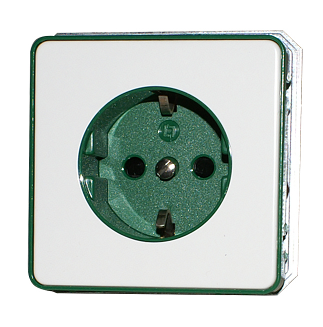 Scala Schuko-Steckdose + KS Slk grün 69422  