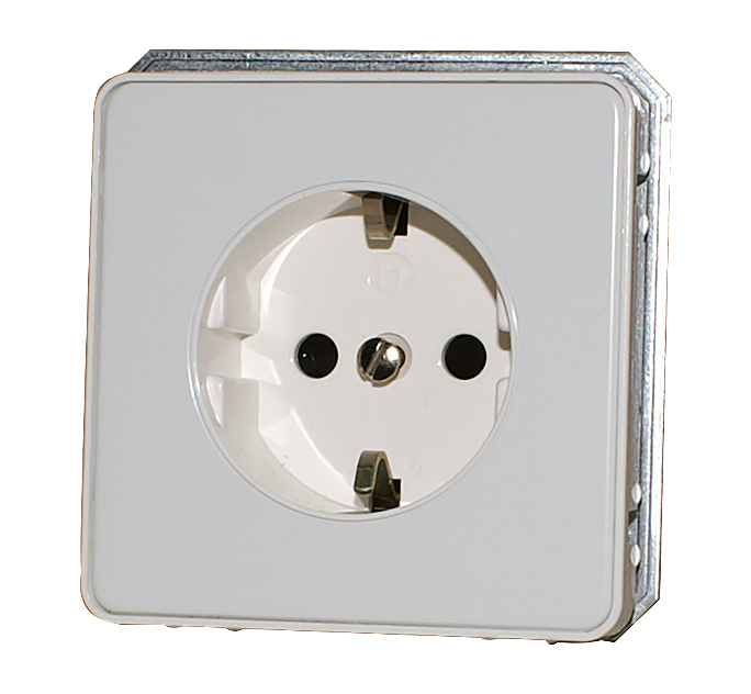 DIPLOMAT Scala Schuko-Steckdose + Kinderschutz 69022 weiss 