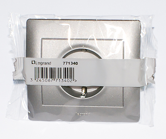 Galea Steckdose (SL) 1-fach volle Platte soft aluminium