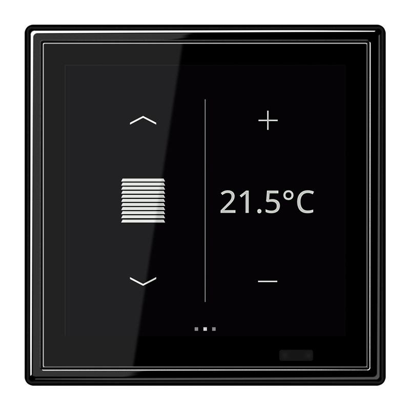 KNX Raumcontroller LS TOUCH mit Rahmen LS 990 / Serie LS / schwarz