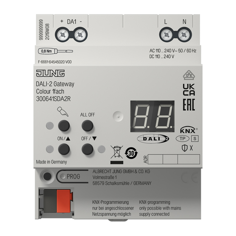 Jung KNX DALI-2 Gateway Colour 1fach / REG / 4 TE / Secure