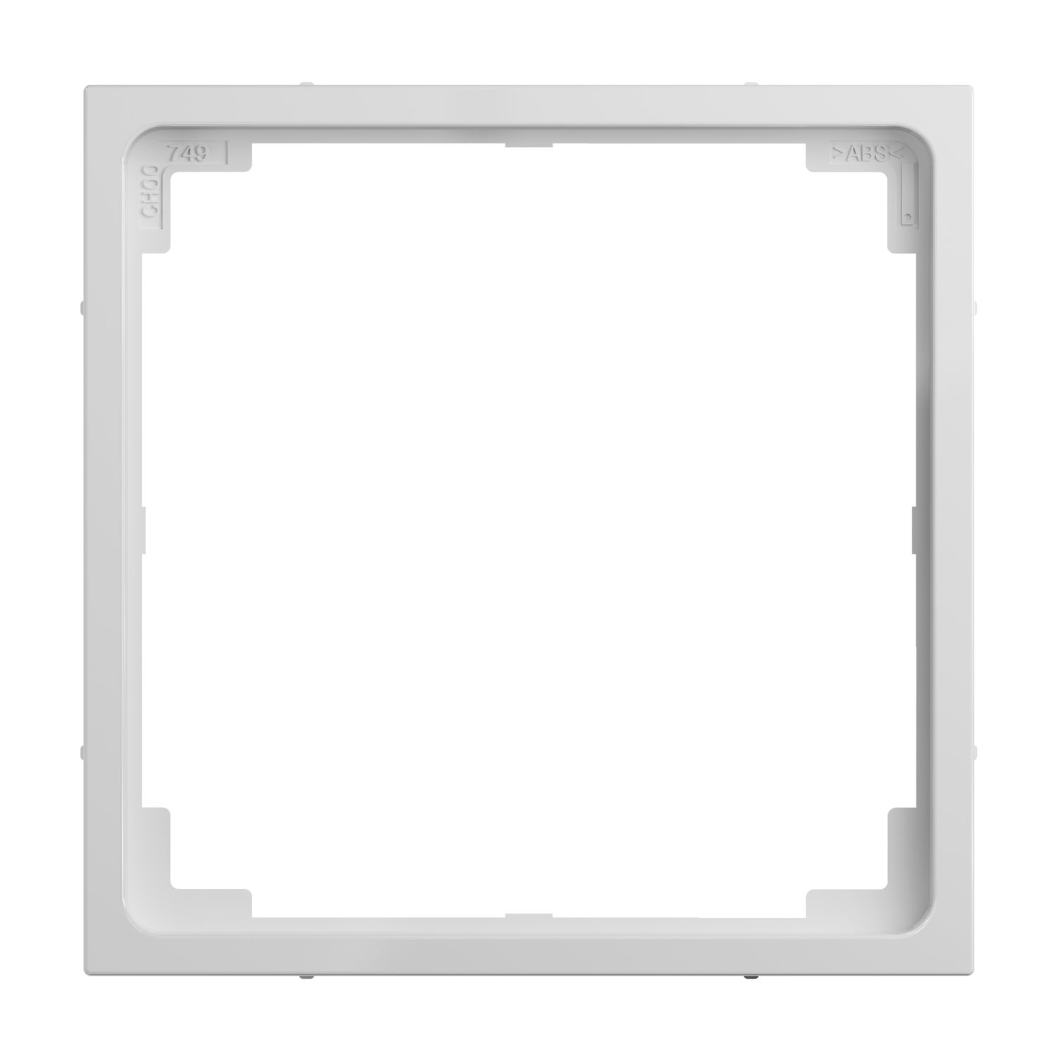 SEANO Zwischenring 50 x 50 für den Einbau von Einsätzen mit Abdeckung 50 x 50 mm / Ultraweiß