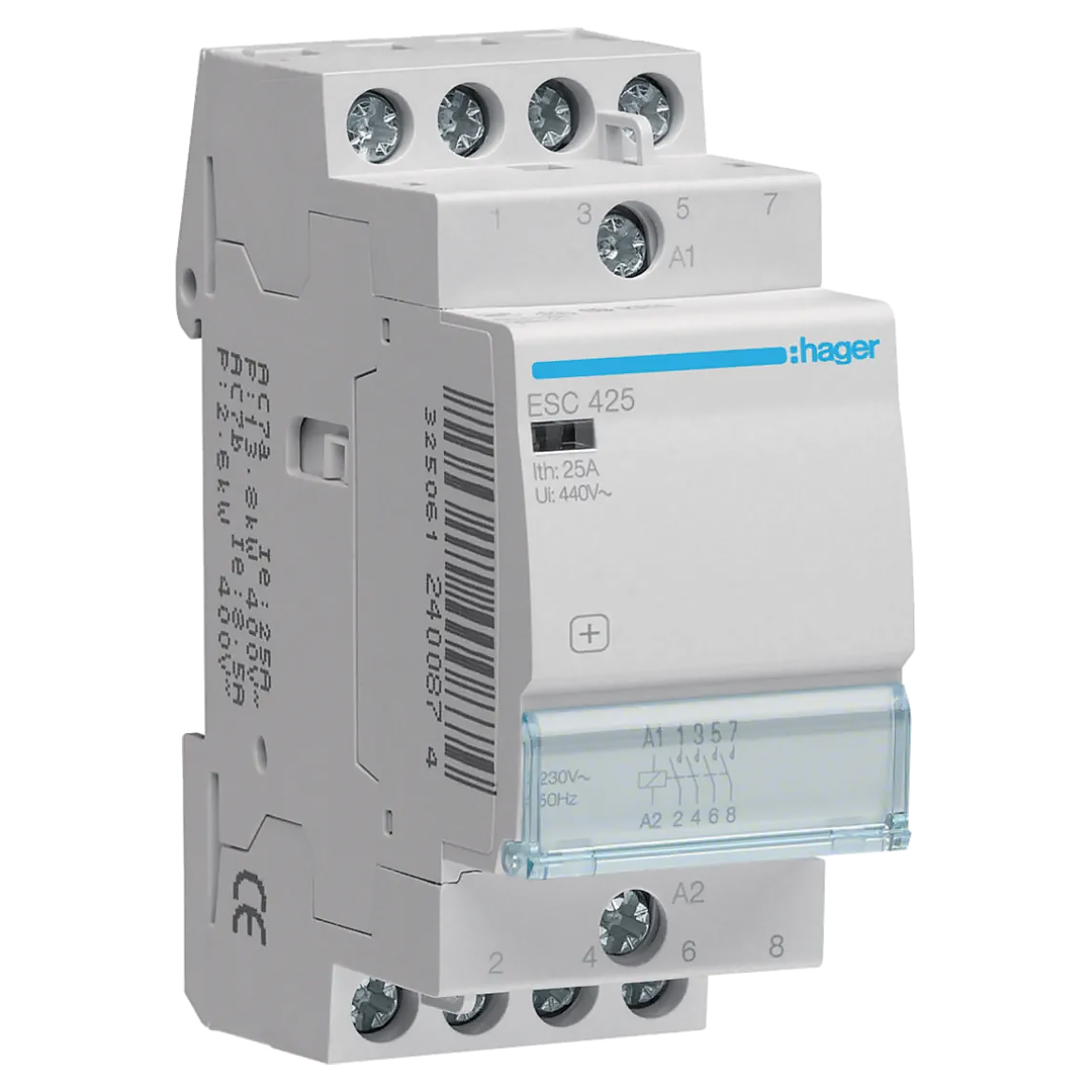 Installationsschütz 25A / 4 Schließer / 230V