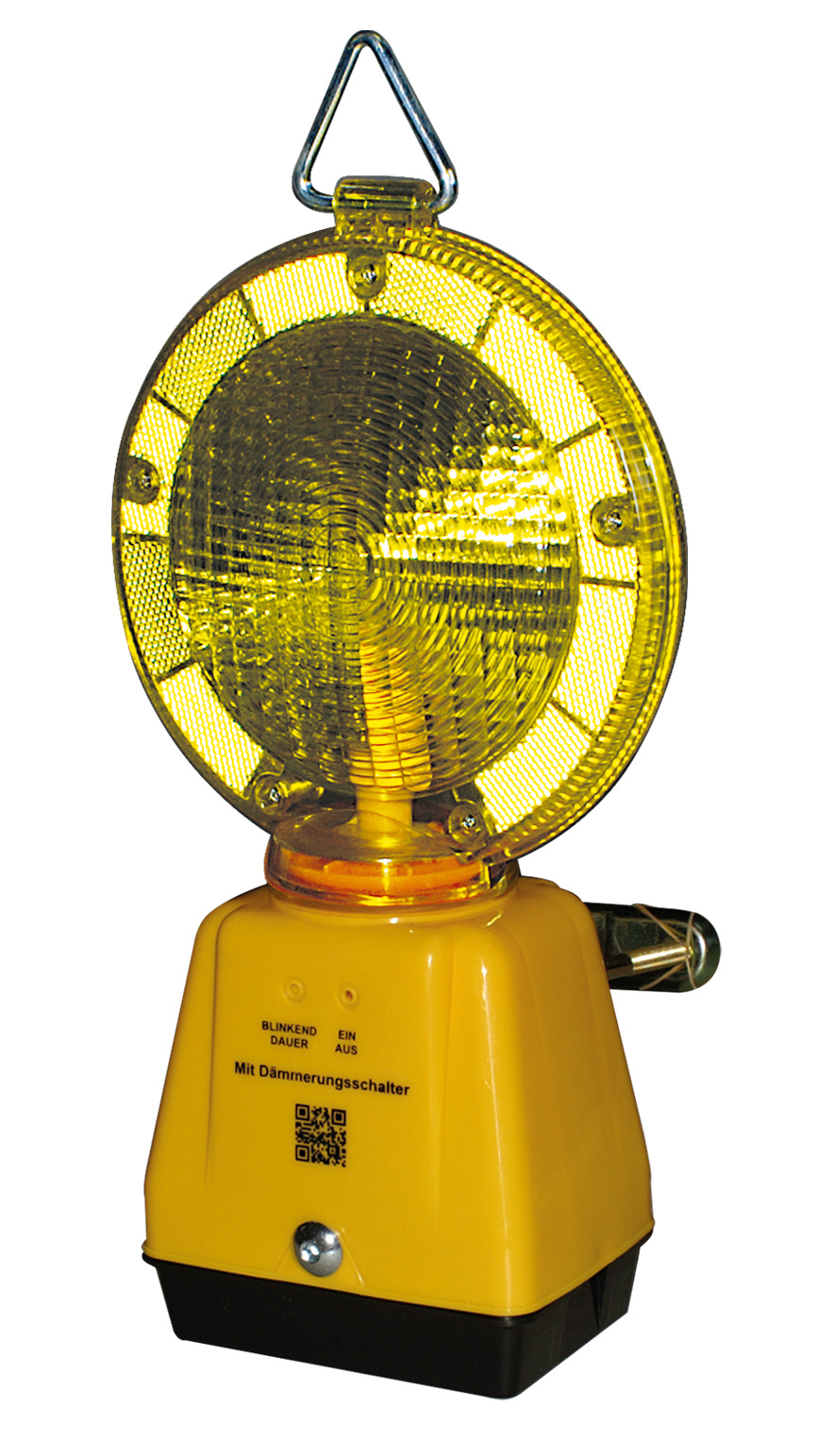 LED Warnblinklampe gelb/gelb mit Dämmerungsschalter - blinkend oder Dauerlicht