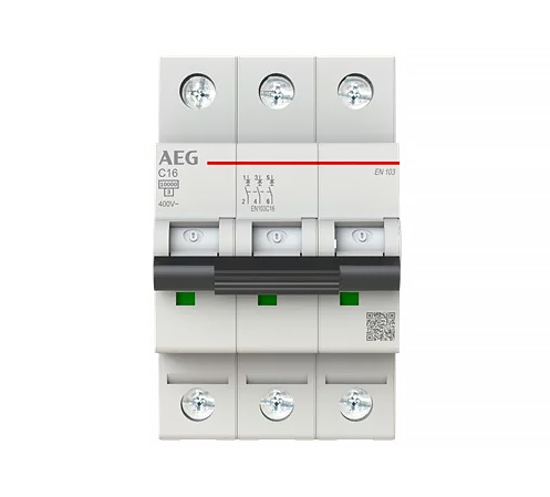 LS-Schalter Dual Single 3polig / 10kA/C-16A / EN103C16
