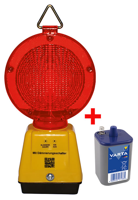 SET 1x LED-Warnblinklampe 636EU907 rot/transp. + 1x 954VA248 V430 4R25 6V