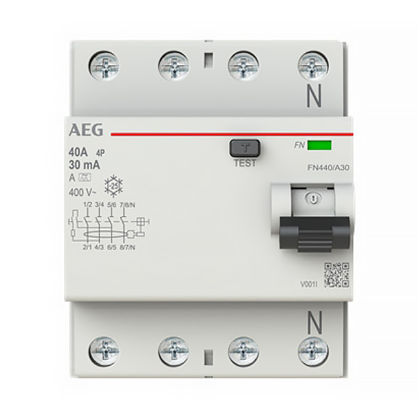 FI-Schutzschalter Dual Single 4-polig / 40A / 30mA / TYP A / 2CSF704156R1400