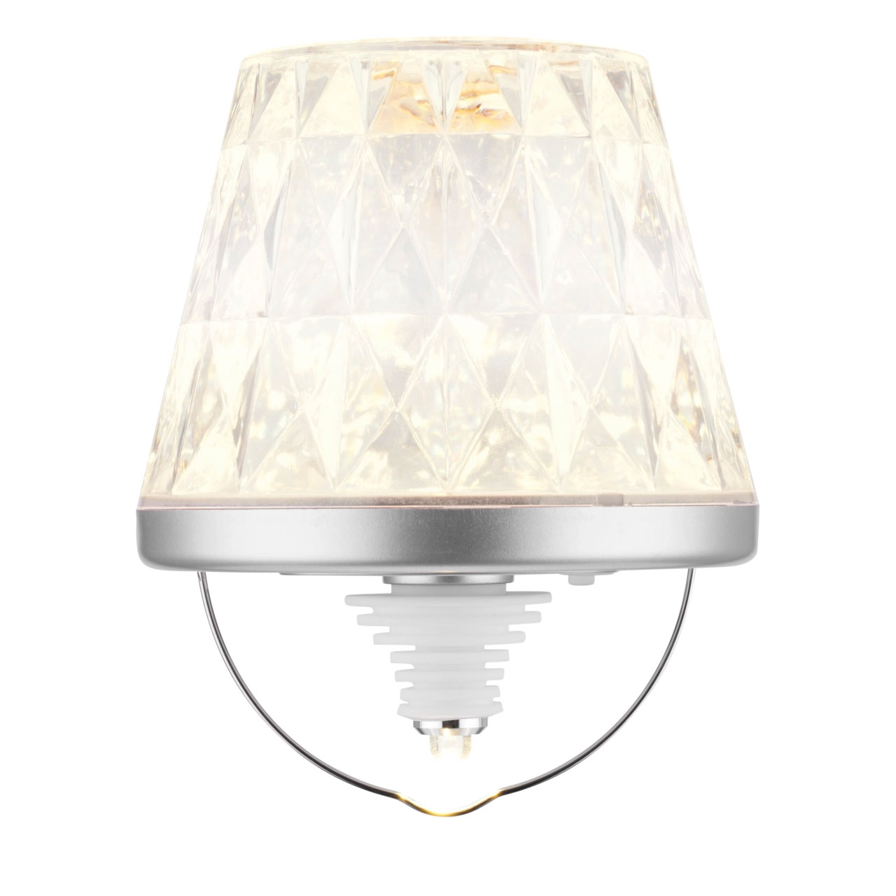 LED Akku Flaschenleuchte Lamprusco Cristal 130lm / 1,6 W / 3.000 K / Li-Ion-Akku betrieben / inkl. USB-Kabel Typ C / IP54
