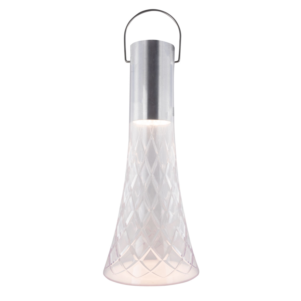 LED Akku-Tischleuchte Kristall mit Farbwechsel / 180lm / 2W / Li-Ion-Akku betrieben / inkl. USB-Kabel / IP54