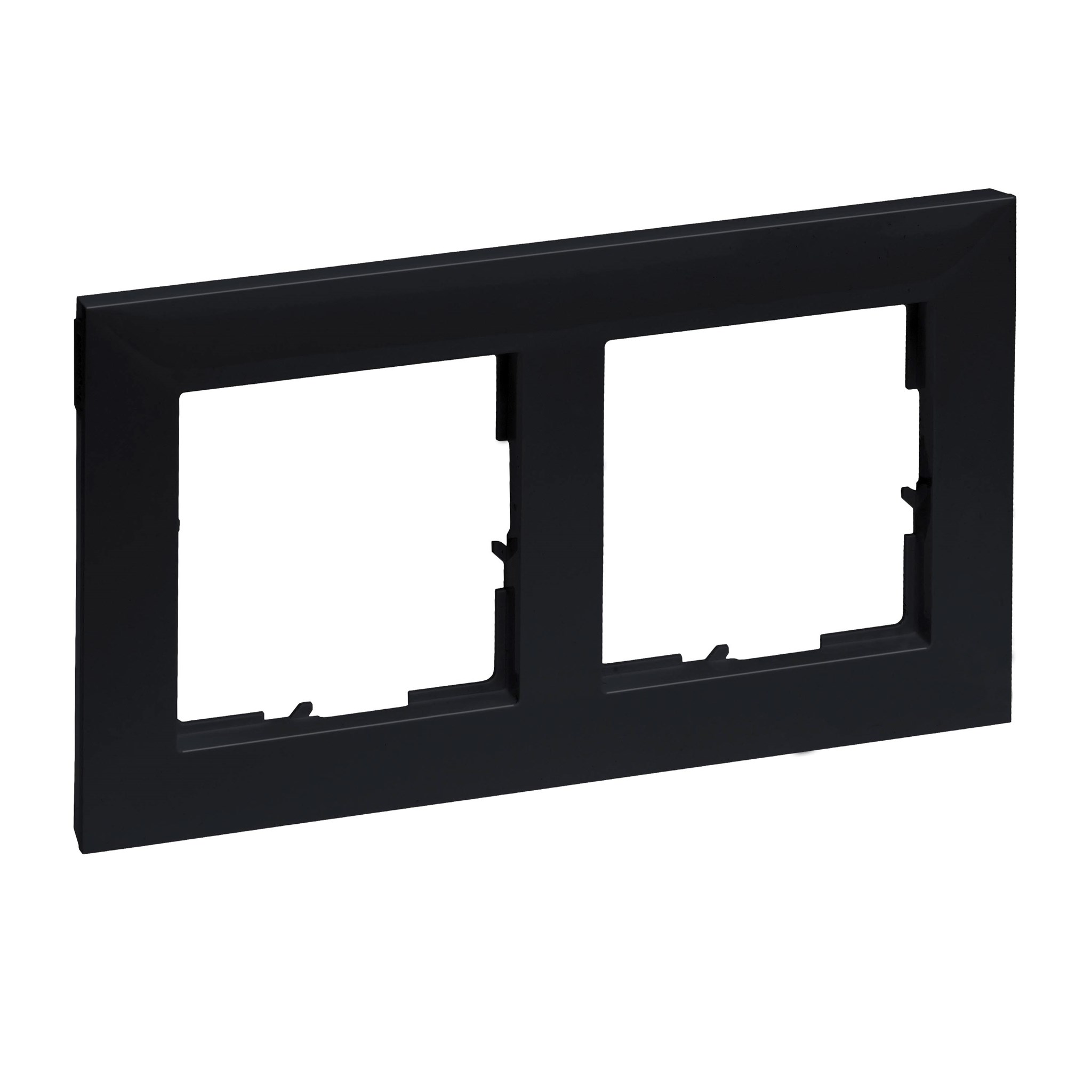 Legrand SEANO Rahmen 2-fach / 87 x 158 mm / schwarz lackiert