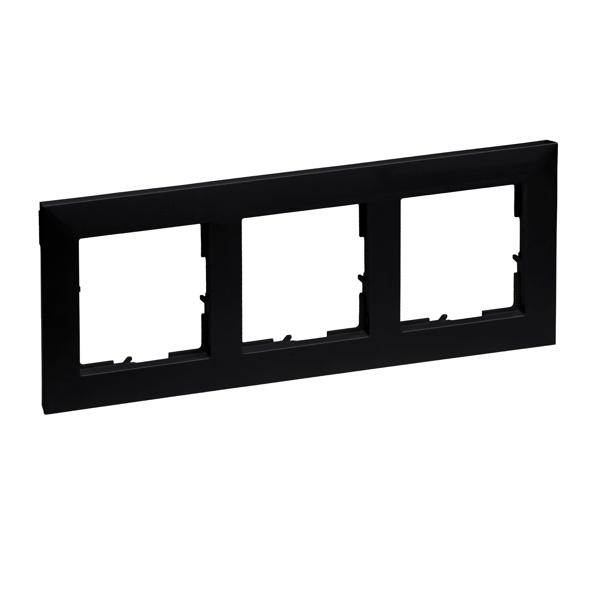 Legrand SEANO Rahmen 3-fach / 87 x 229 mm / schwarz lackiert