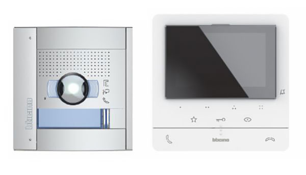 Bticino Flex'ONE Video-Set mit UP-Türstation SFERA Allmetal (1 und 2 Ruftasten) + Video-Innenstelle CLASSE100 V16E
