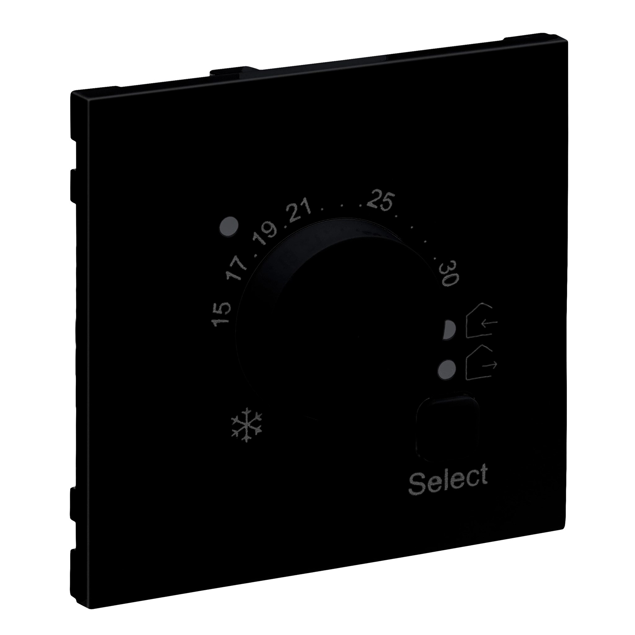 Legrand SEANO Abdeckung für elektronisches Raumthermostat Schwarz lackiert