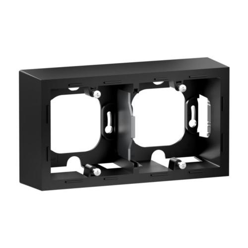 Legrand SEANO AP-Gehäuse 2-fach Thermoplast Schwarz lackiert