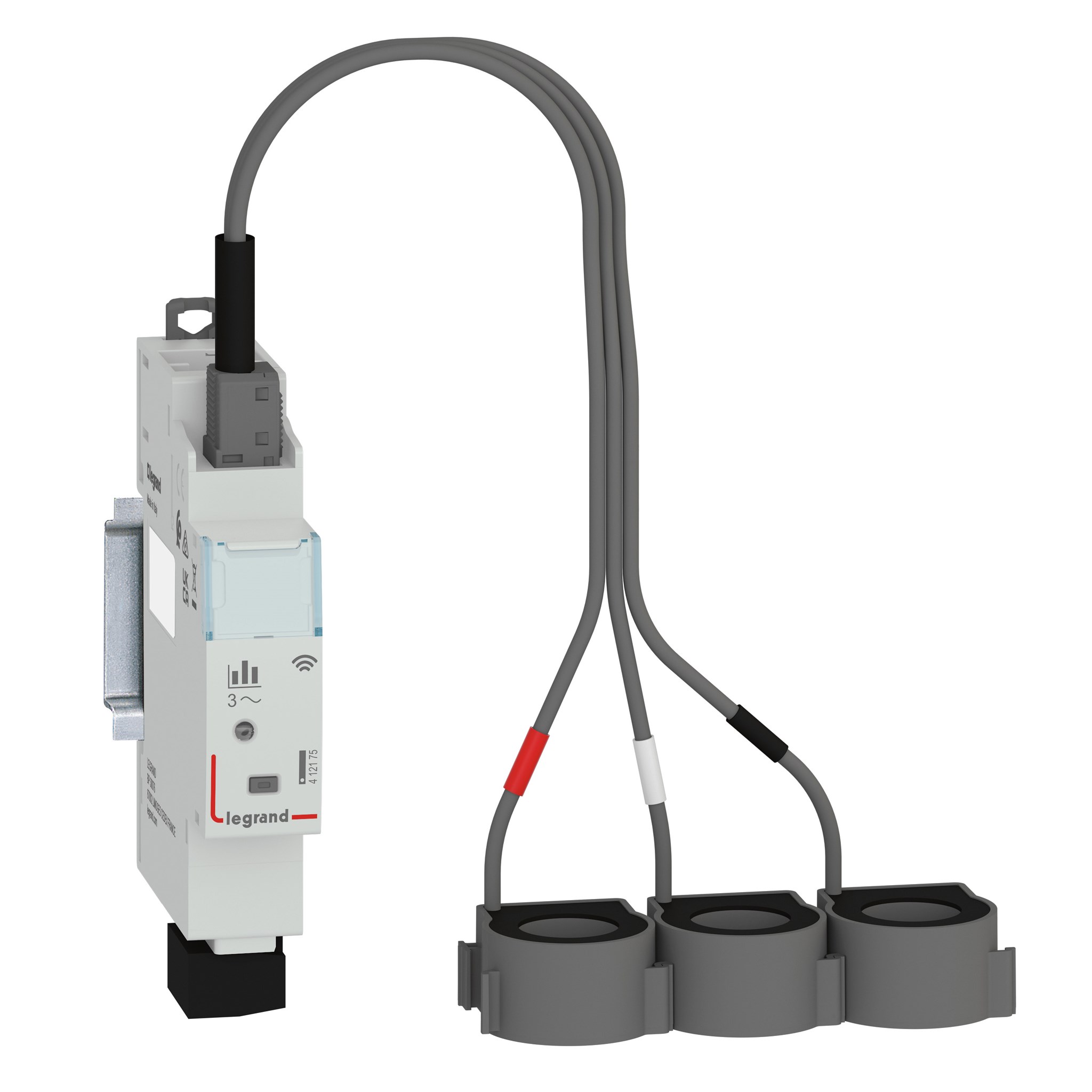 LEGRAND EMDX³ Smarter Energiezähler 125A, 3-phasig inkl.Stromwandler, 110-500VAC, mit LED Melde-u.Statusanzeige, 1TE, EMDX³ with Netatmo