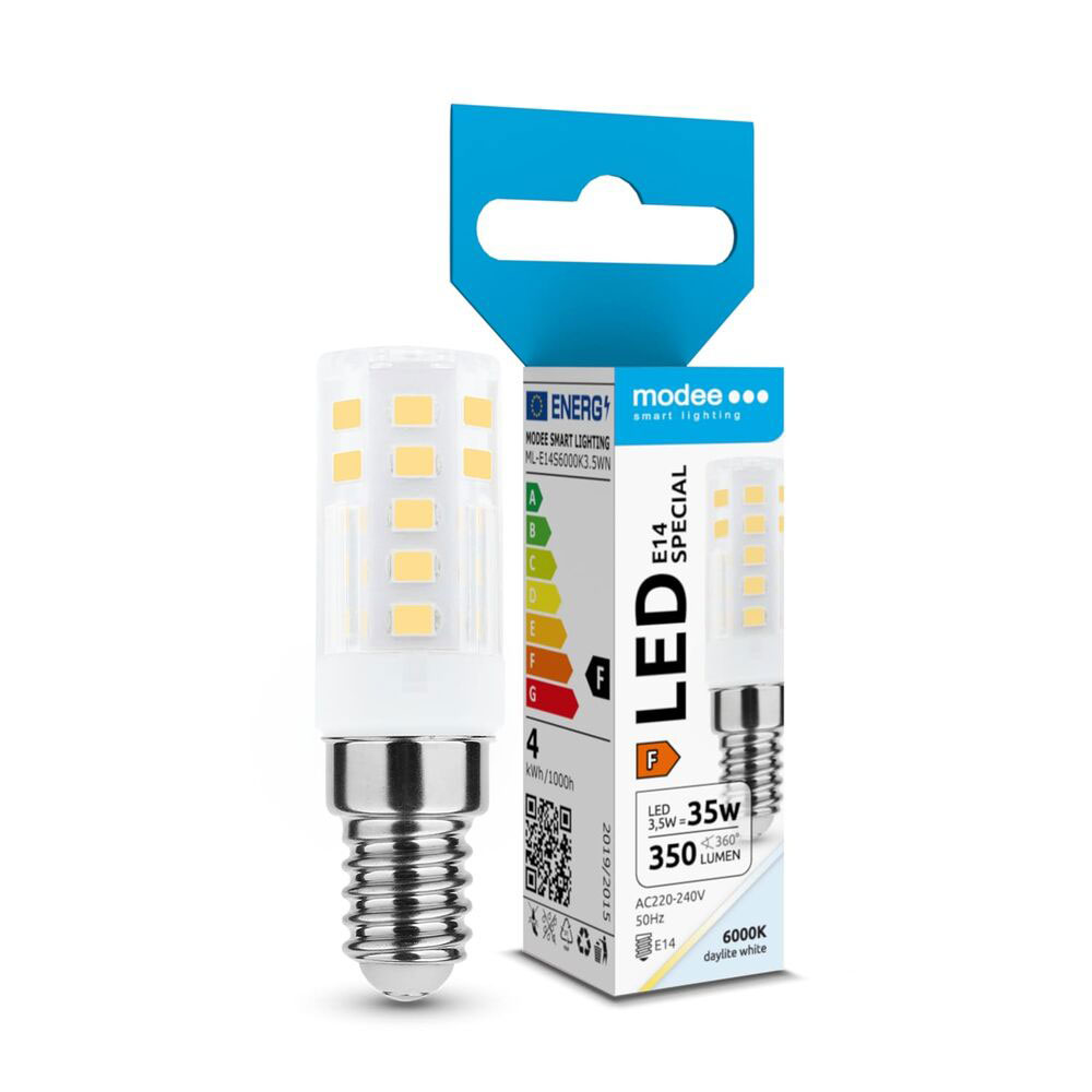 LED Spezial Keramik Kühlschrankbirne 350lm / 3,5W / E14 / 220-240V / 360° / 6.000K / tw