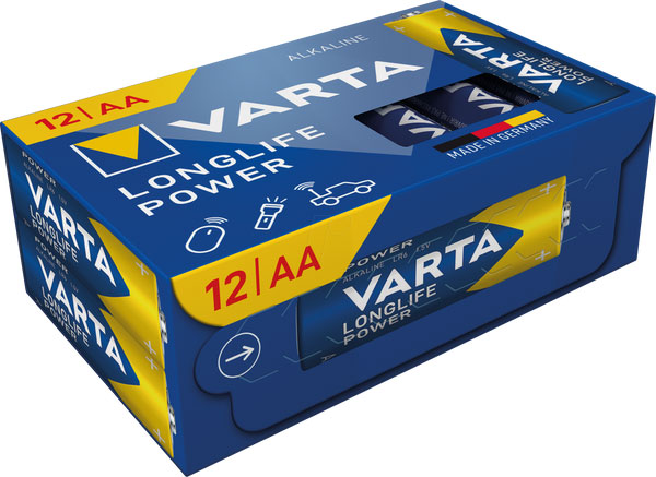 Varta Mignon 12er Longlife Power Cube Pack12 Alkaline LR6 4906 / AA / 1,5V / 12er Cube Pack