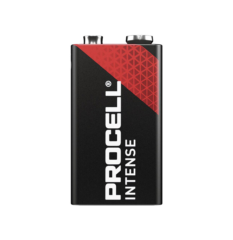 Duracell Alkaline Procell Intense 9V Cell / 6LR61 / PX1604 / E-Block / 10er Tray